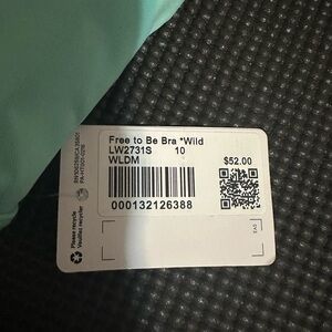 Lululemon free to be bra *wild size 10 New with tags